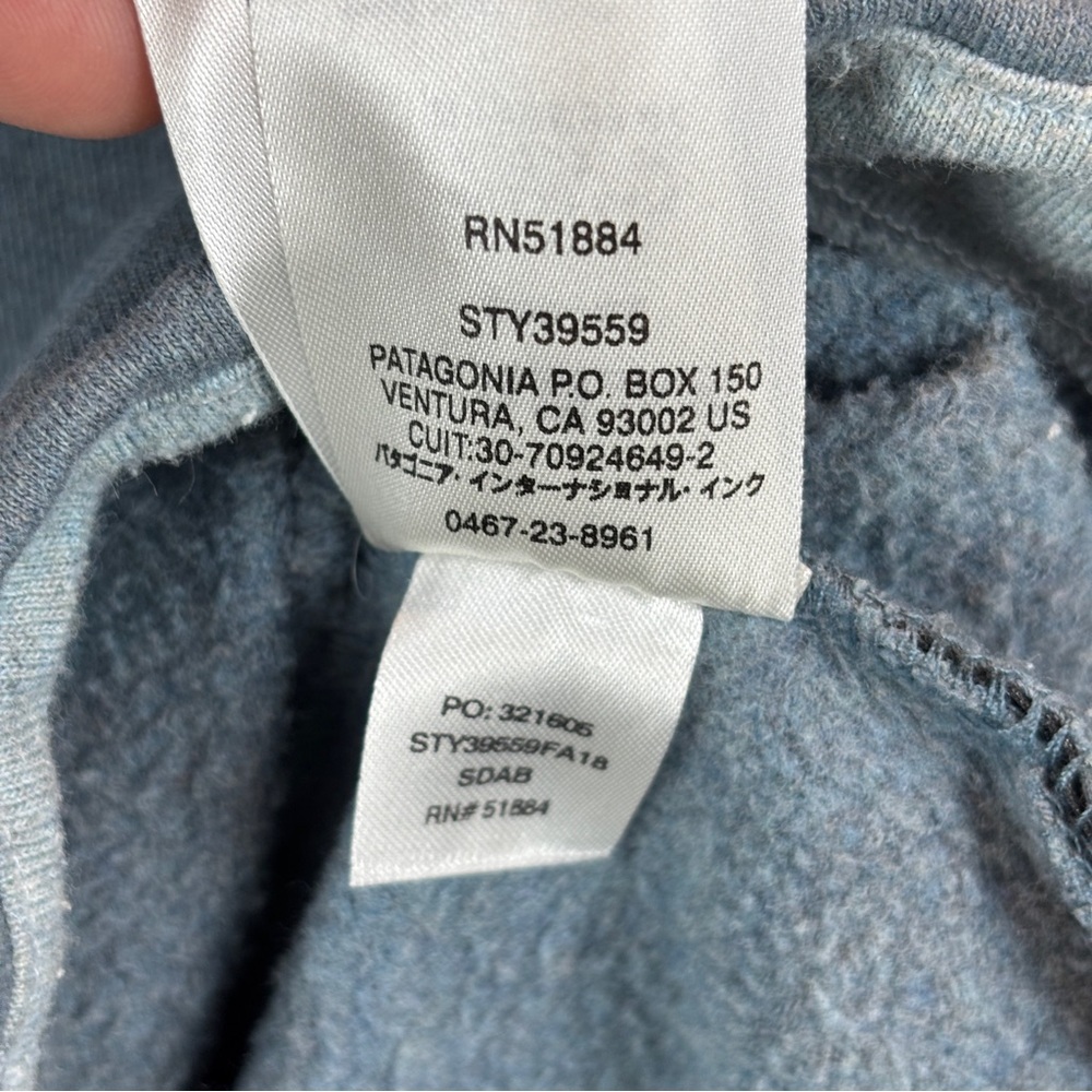 Patagonia Live Simply Camper Uprisal Crew Sweatshirt Women's XS Grey Blue Cotton - Picture 8 of 8